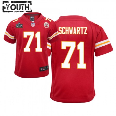 Lasten Kansas City Chiefs NFL Pelipaita Mitchell Schwartz 71 Nike Punainen 2021 Super Bowl LV